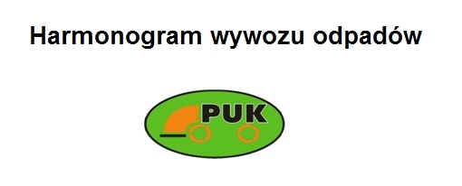 Harmonogram wywozu odpadów